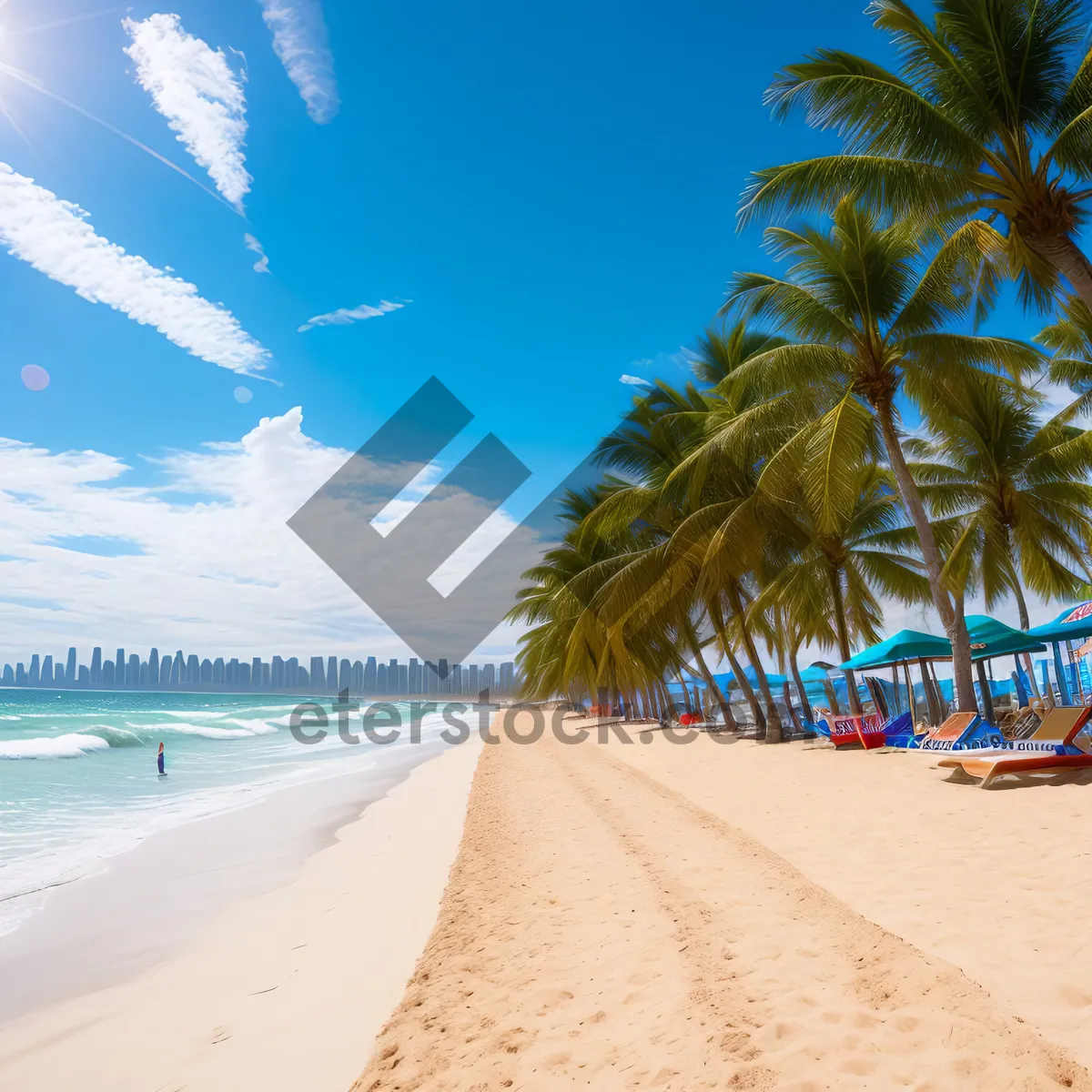 Picture of Serene Tropical Beach Escape: Sun, Sand, and Sea