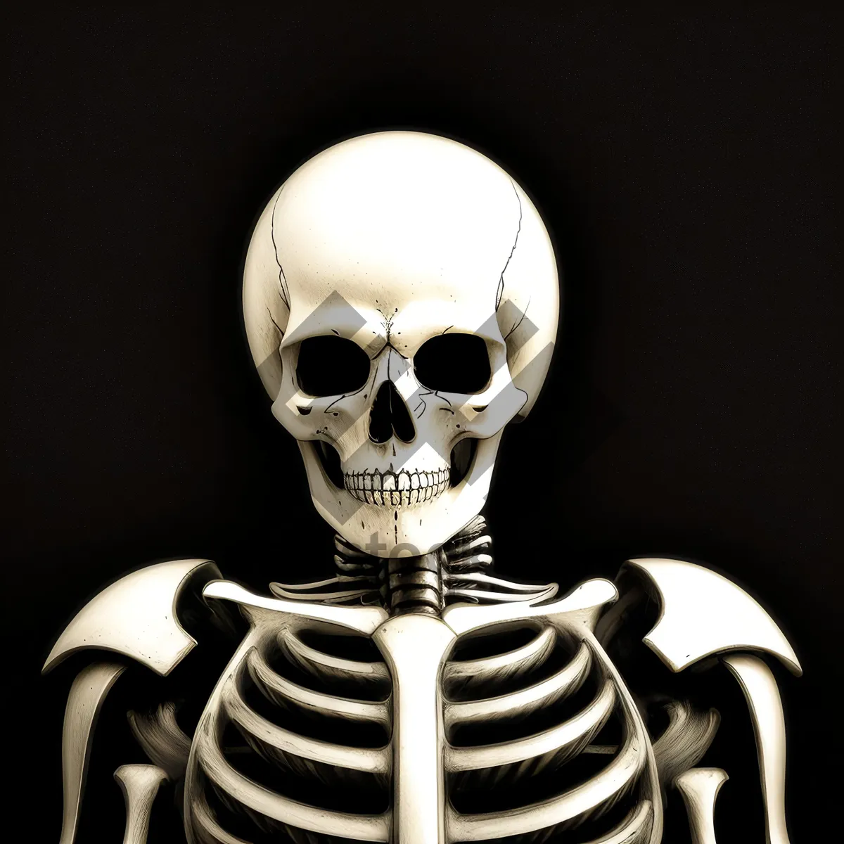 Picture of Spooky Pirate Skull Sculpture - Bone-Chilling Art