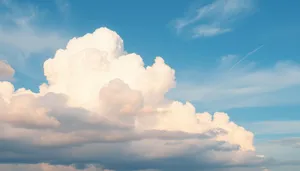 Clear Summer Sky Landscape with Bright Sunshine