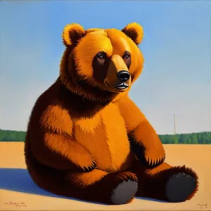 Fluffy Brown Teddy Bear - Childhood Playtime