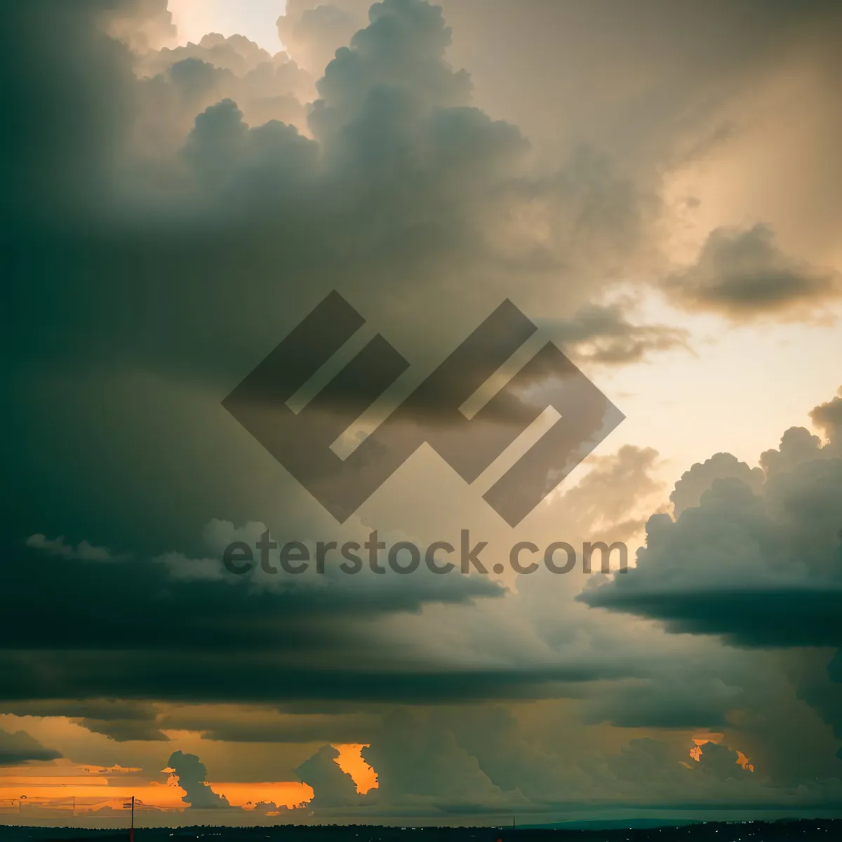 Picture of Golden Horizon: A Captivating Sunset Over the Ocean