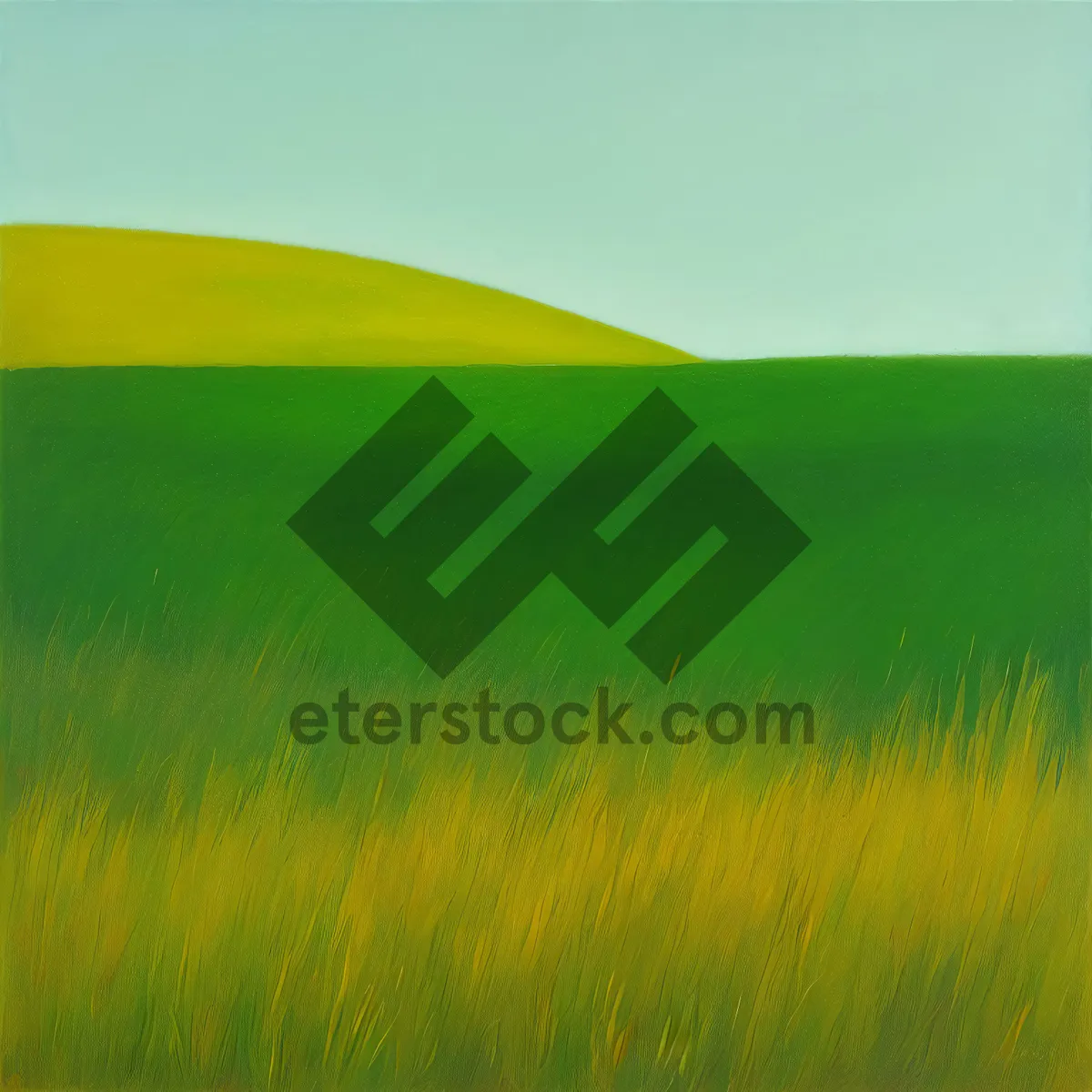 Picture of Vibrant countryside landscape bathed in sunlight.