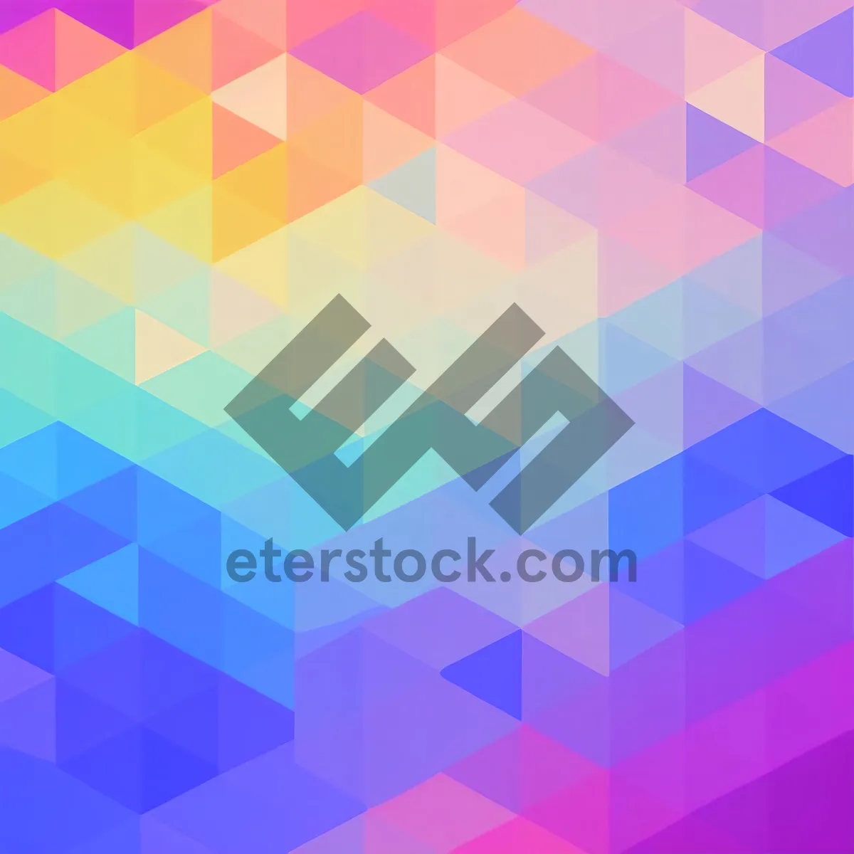 Picture of Colorful Geometric Mosaic Tile Pattern Art