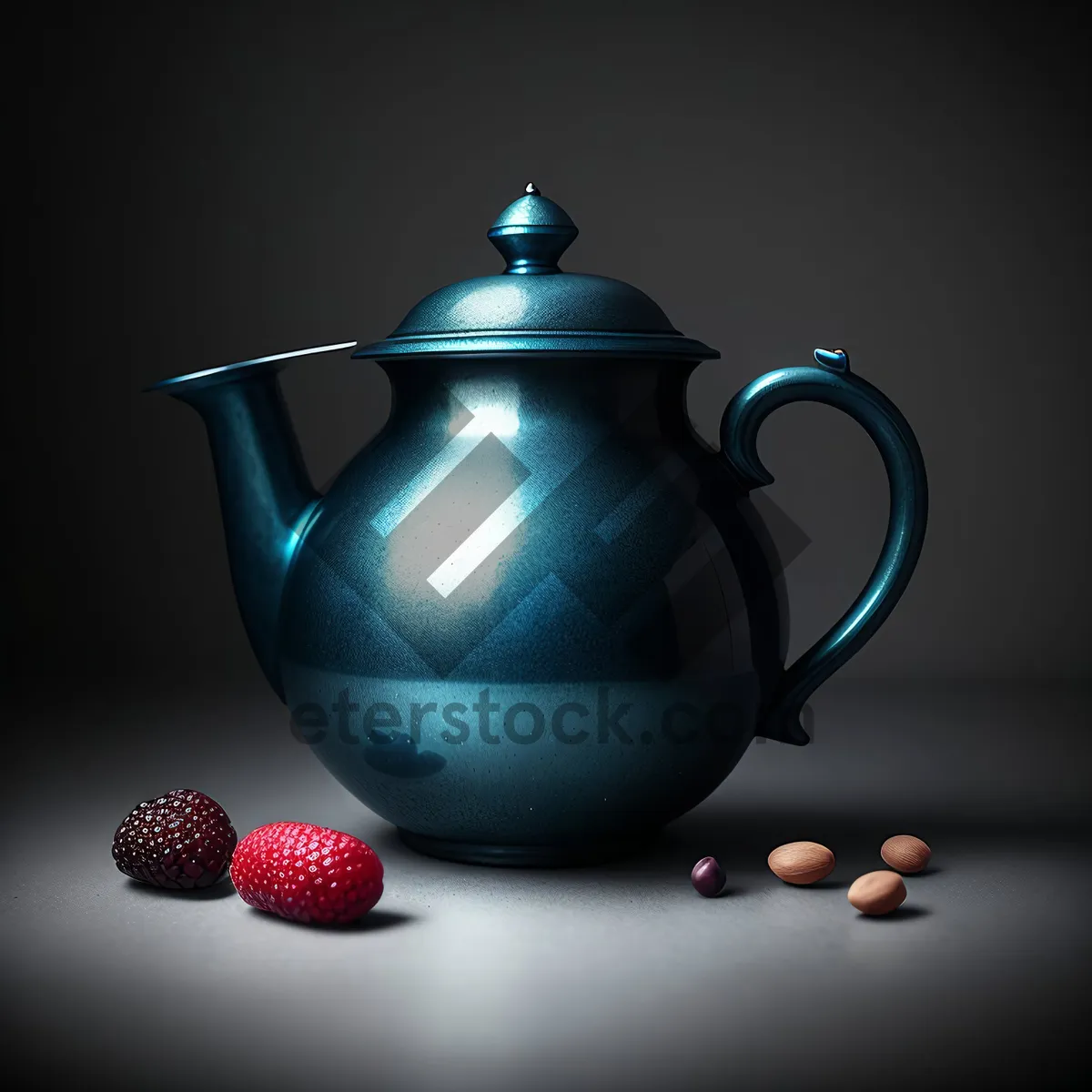 Picture of Ceramic Teapot - Traditional Kitchen Utensil for Herbal Tea