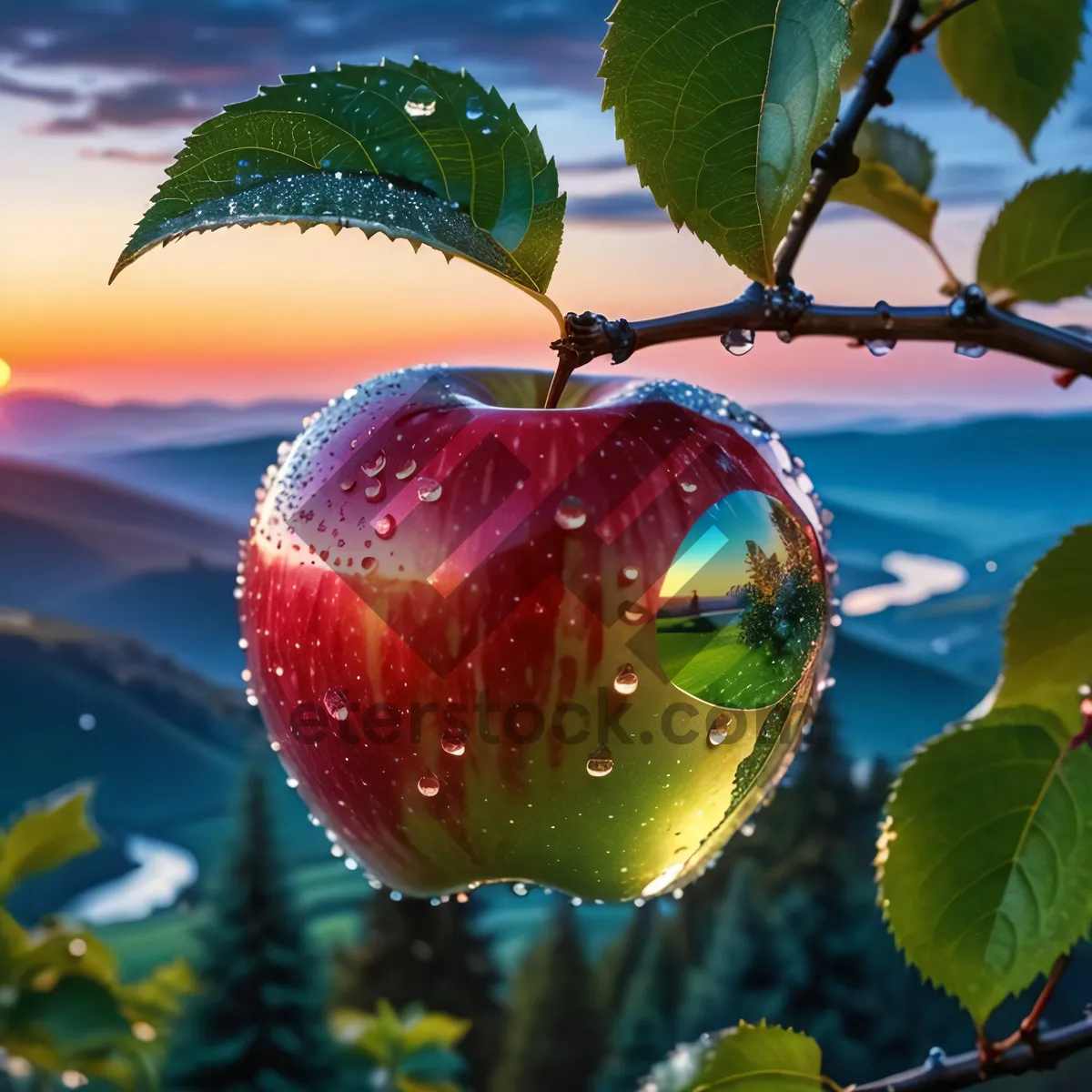 Picture of Fresh and Delicious Fruits and Vegetables in Garden