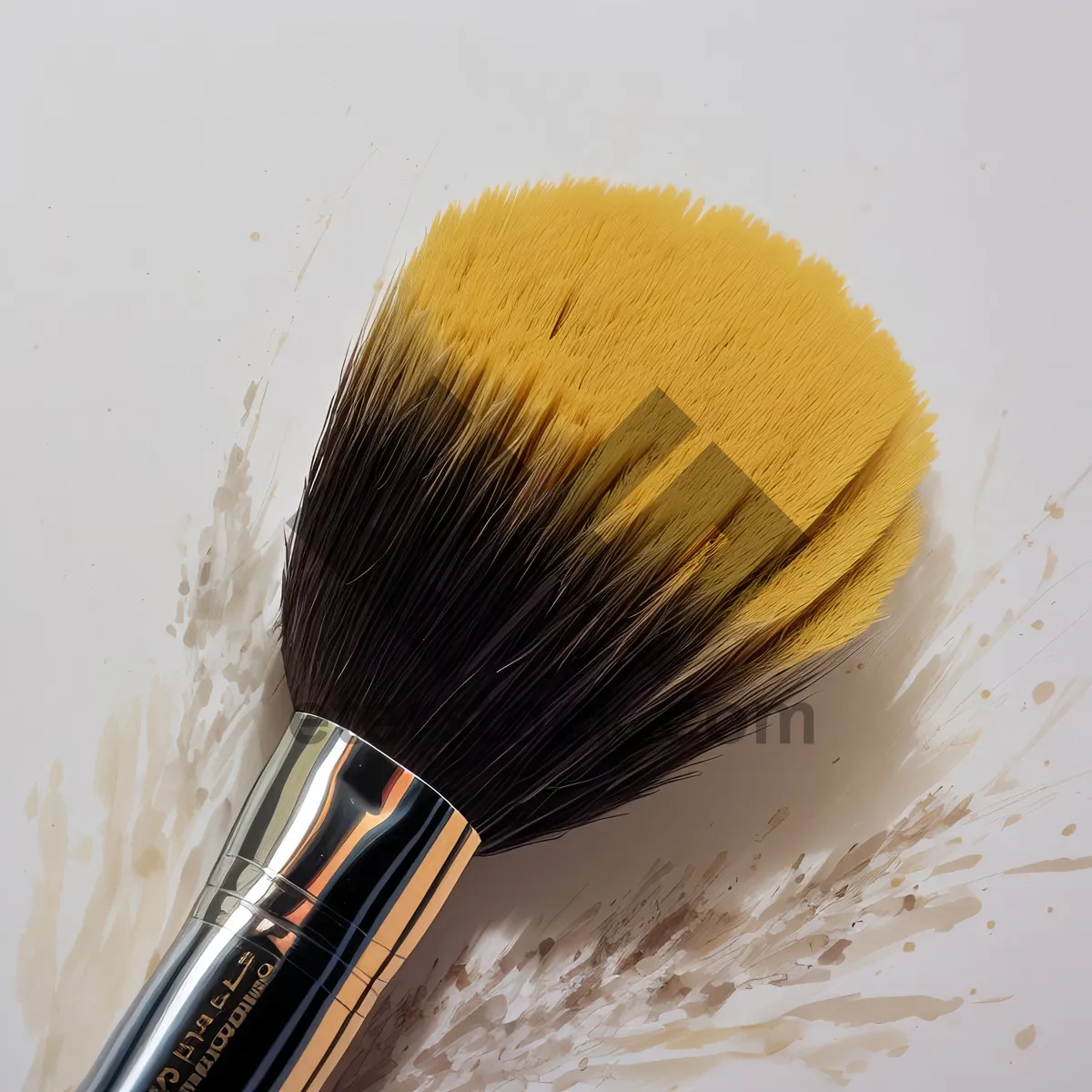 Picture of Colorful makeup brush applying vibrant paint