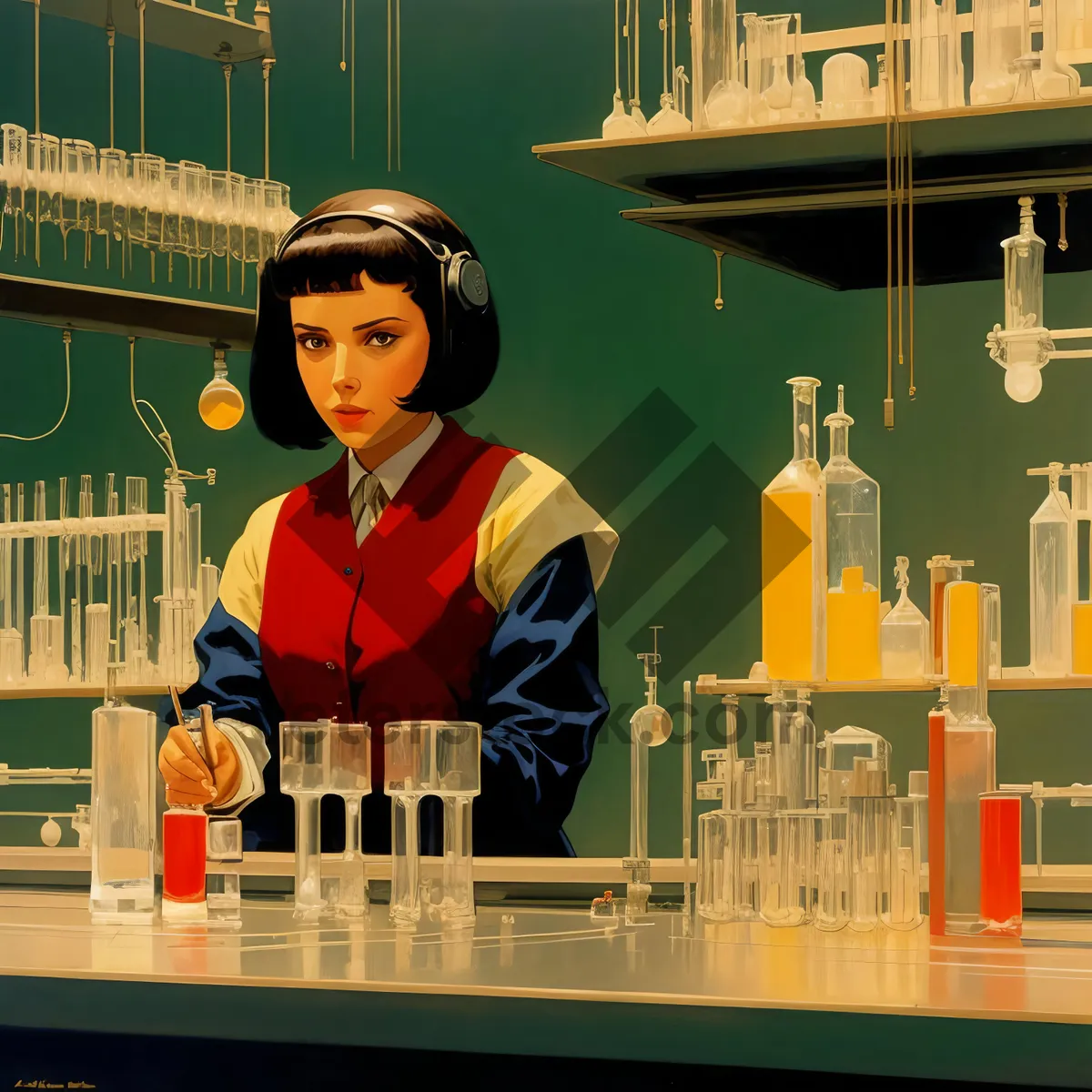 Picture of Happy male bartender in a classroom.