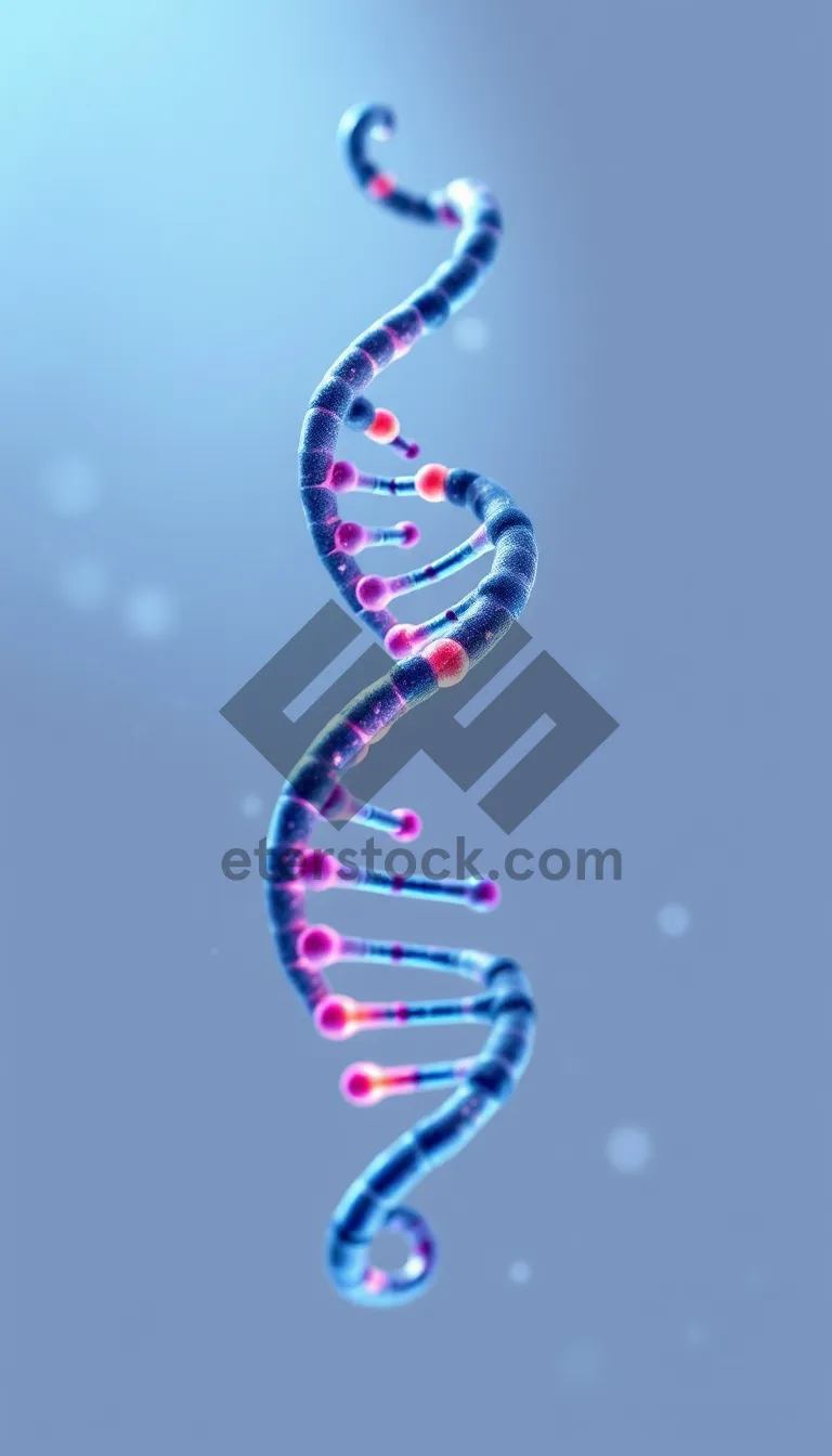 Picture of Colorful DNA pattern design on paper art.