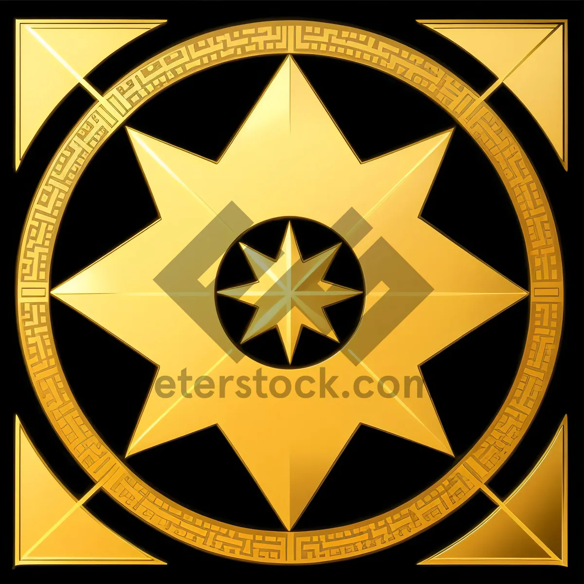 Picture of Black and Yellow Hazard Sign Icon