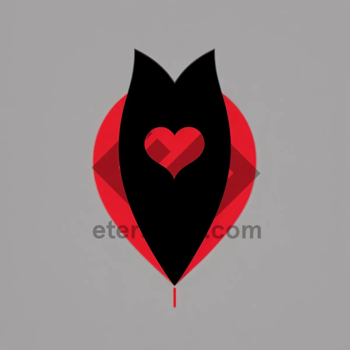 Picture of Love's Emblem: Heart-shaped Valentine Icon for Graphic Design