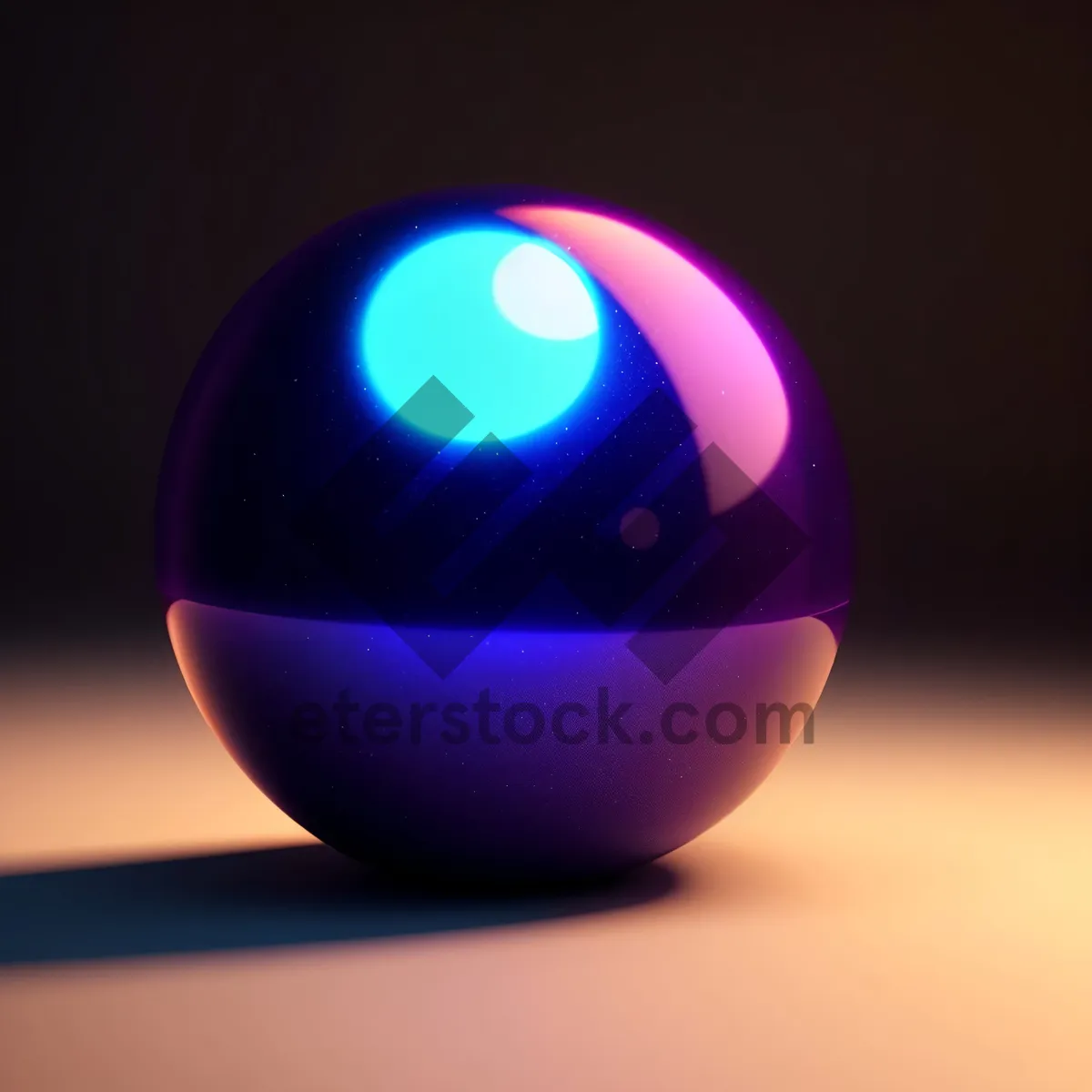 Picture of Shiny glass button icon with glossy reflection