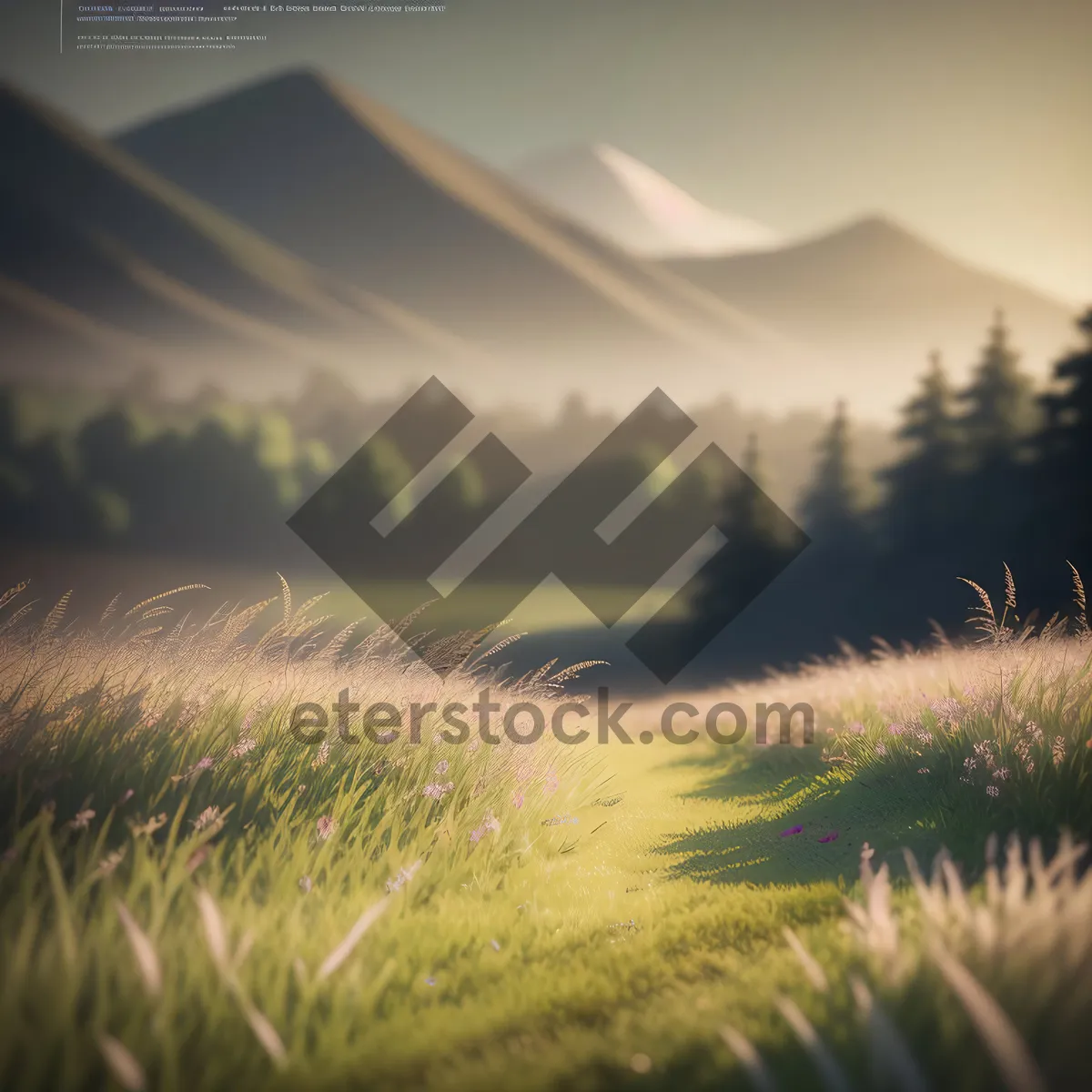 Picture of Vibrant Sunset Over Serene Wheat Field