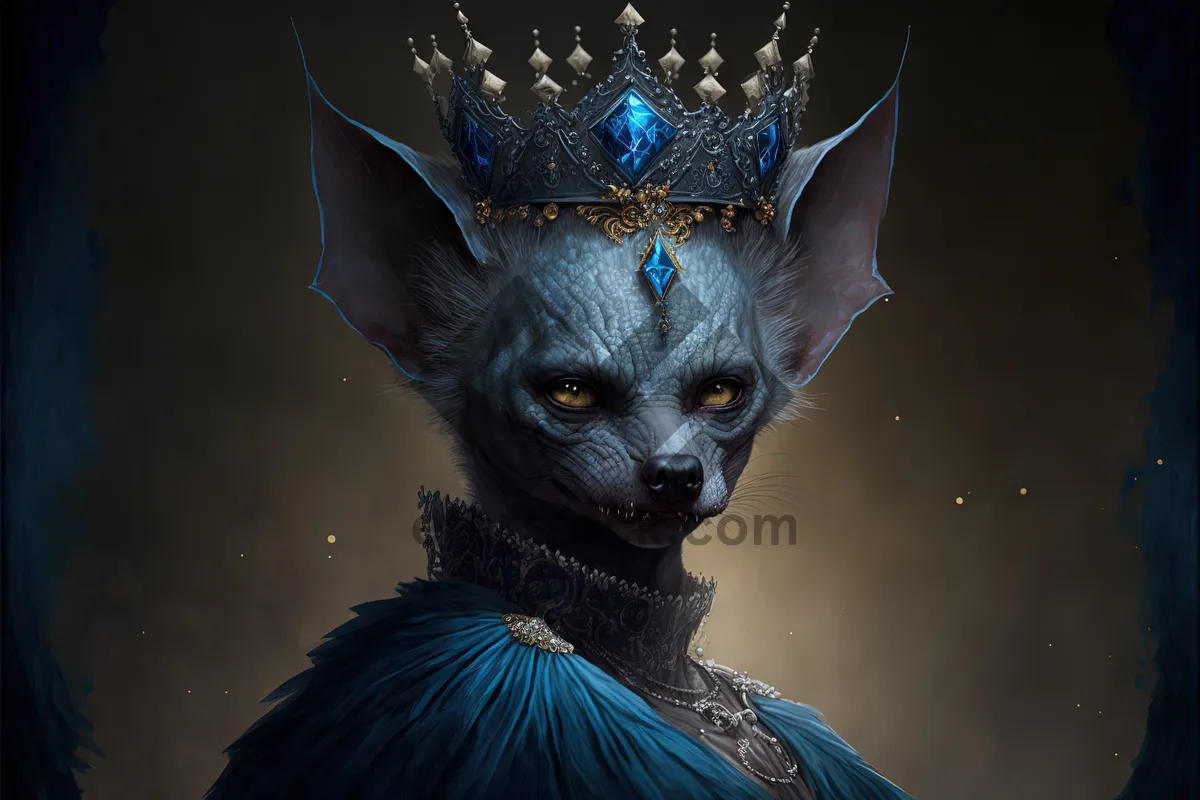 Picture of Black Cat Sorcerer with Cute Eyes and Fur