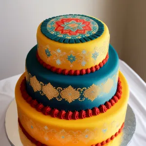 Colorful Party Delight: Fruit-filled Sweet Cake