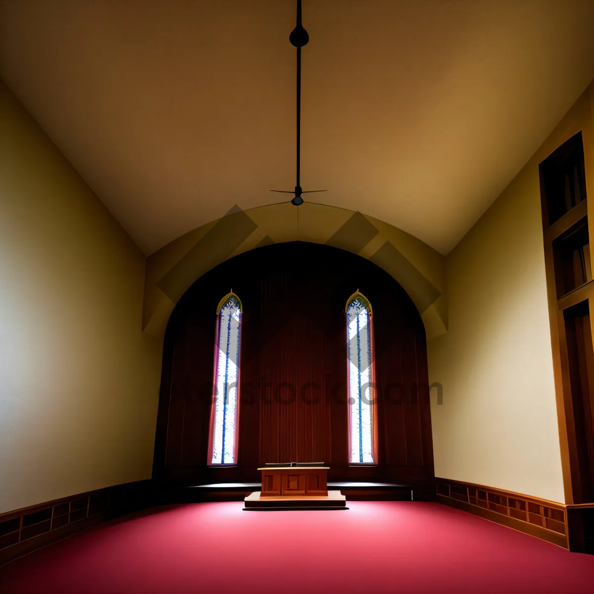 Picture of Architectural Hall with Interior Lighting and Sconce Design