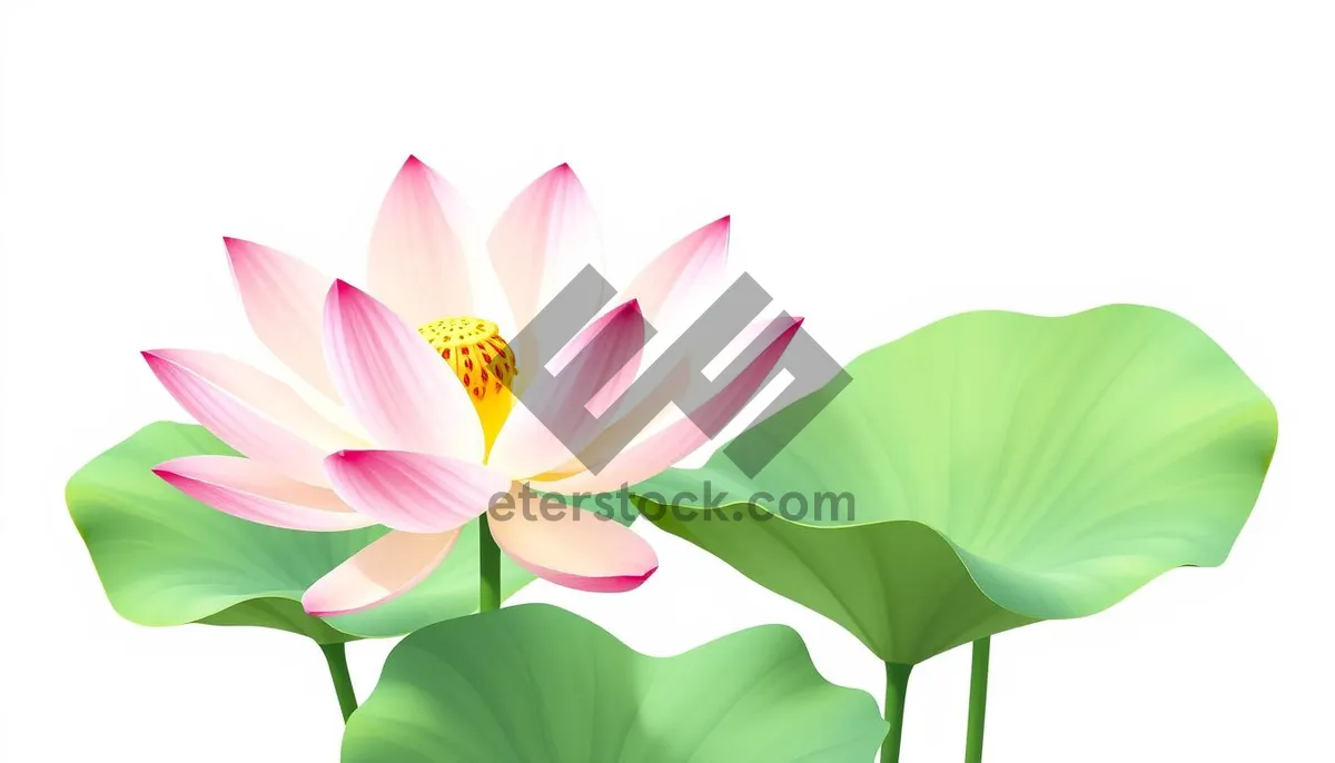 Picture of Floral Lotus Pattern in Pink and Light Colors