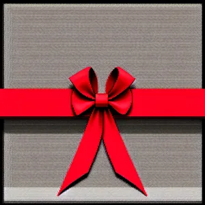 Shiny Gift Box with Festive Bow and Ribbon