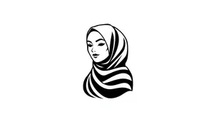 Cartoon housewife with haircut clip art drawing