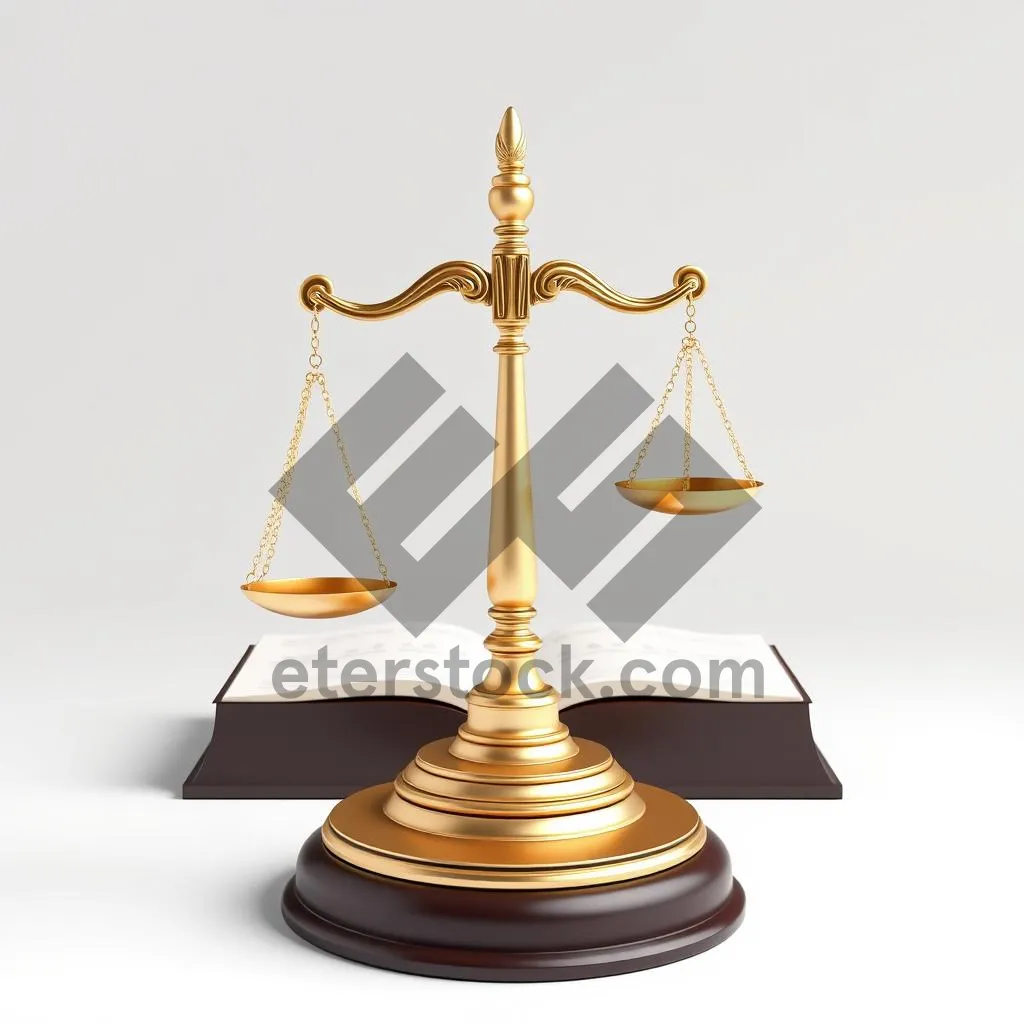 Picture of 3D Bronze Justice Scale - Law