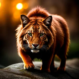 Wild Tiger: Majestic Predatory Feline in the Wilderness