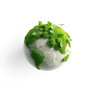 Fresh Organic Broccoli on a Globe