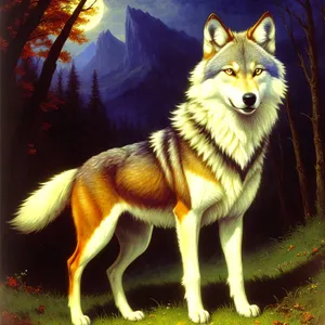 Wild Canine Predator - Red Wolf Hunter