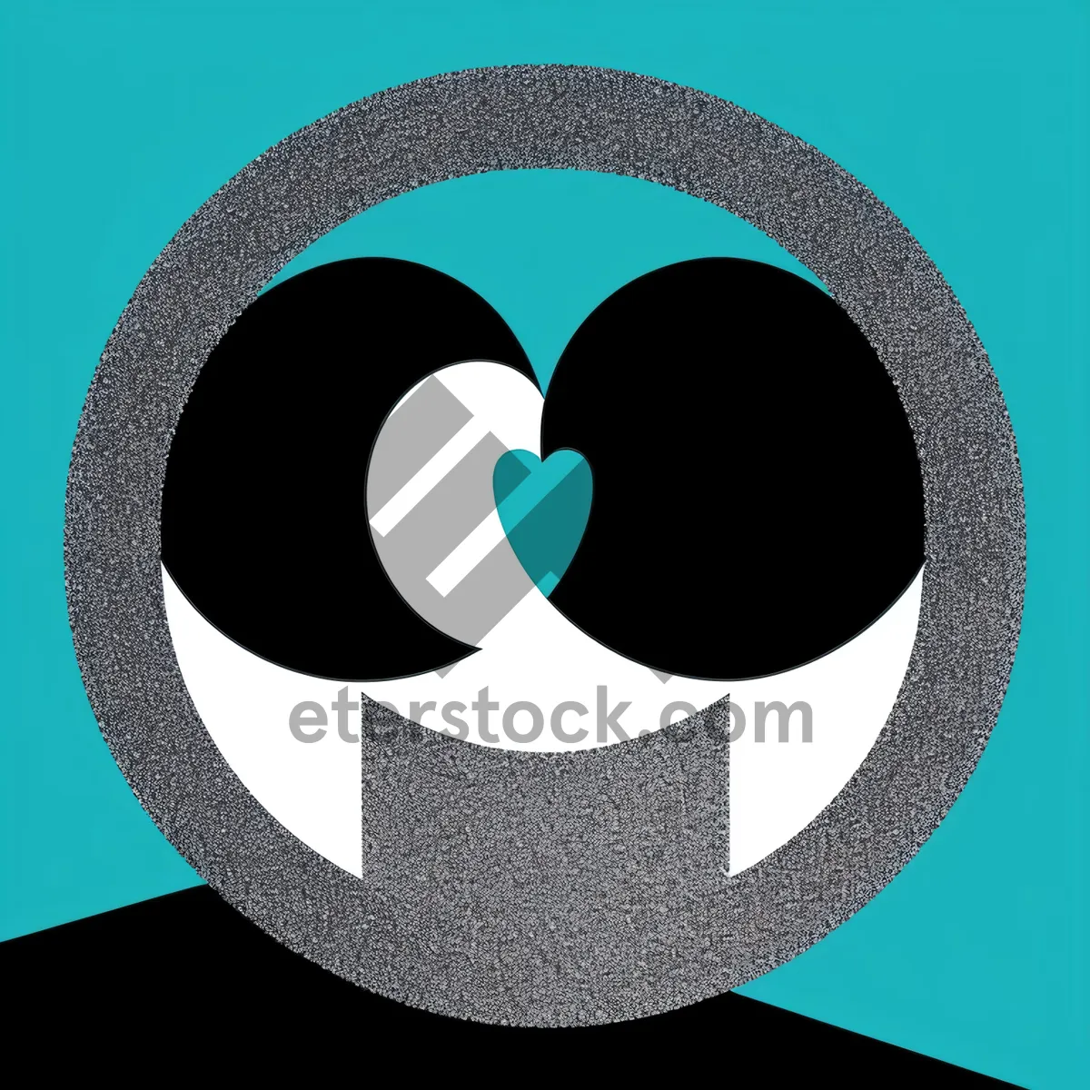 Picture of Black Circle Graphic Button: Annual Design Symbol