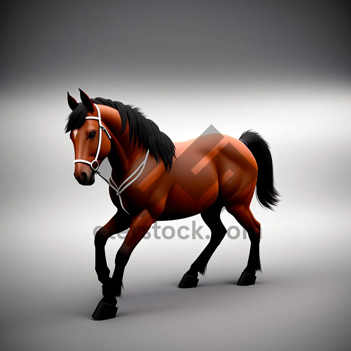 Picture of Horse Harness in Silhouette: Animal Support Image