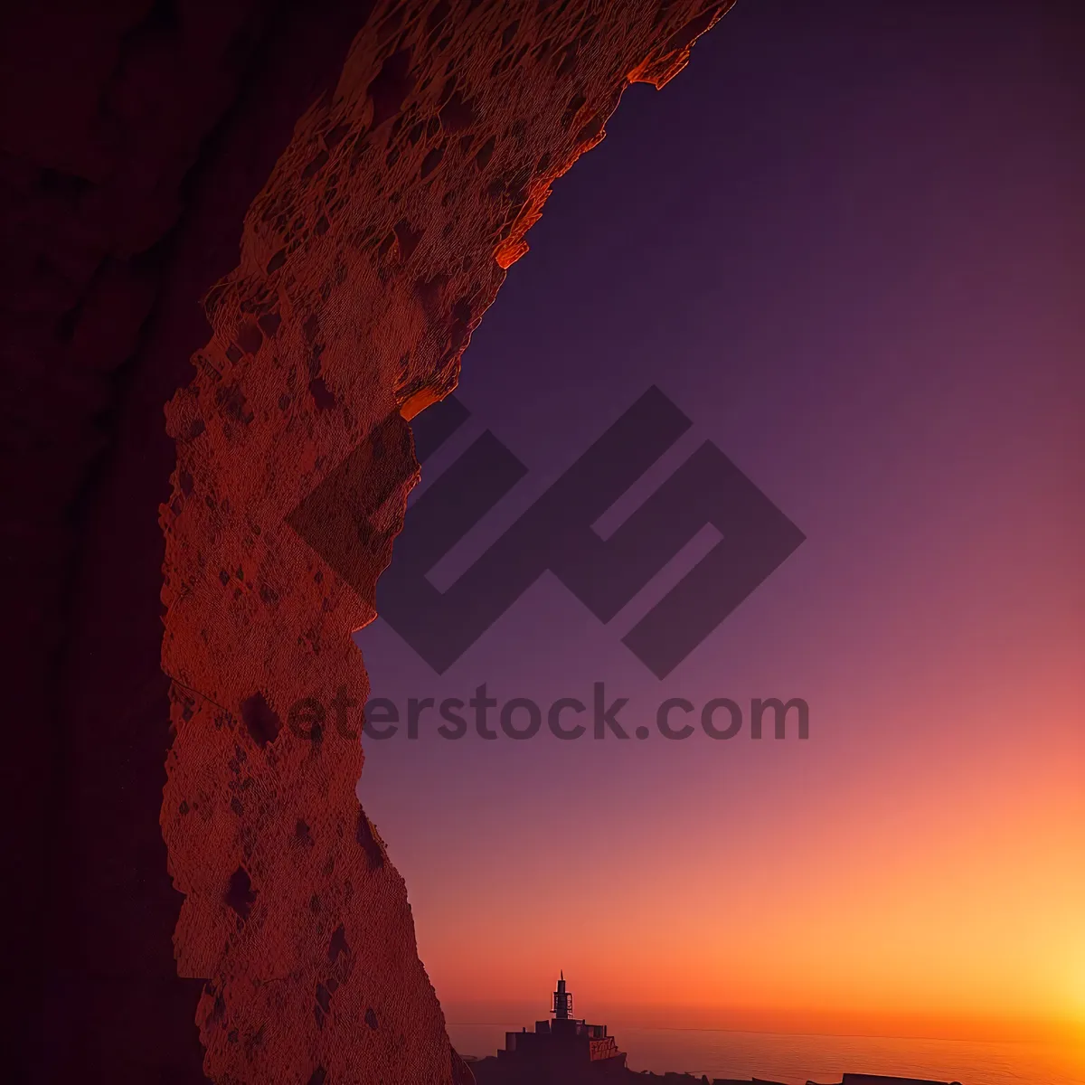 Picture of Majestic Desert Canyon at Sunset: Nature's Artwork in Sandstone