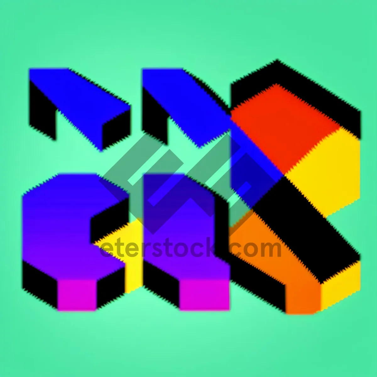 Picture of 3D Cube Graphic Design Icon