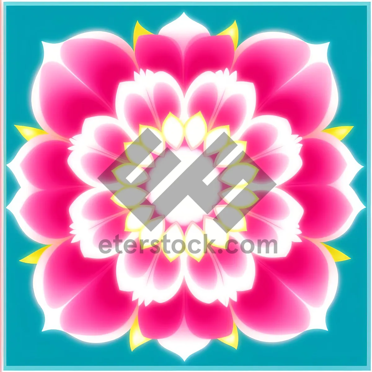 Picture of Vibrant Lotus Pattern with Healing Colors