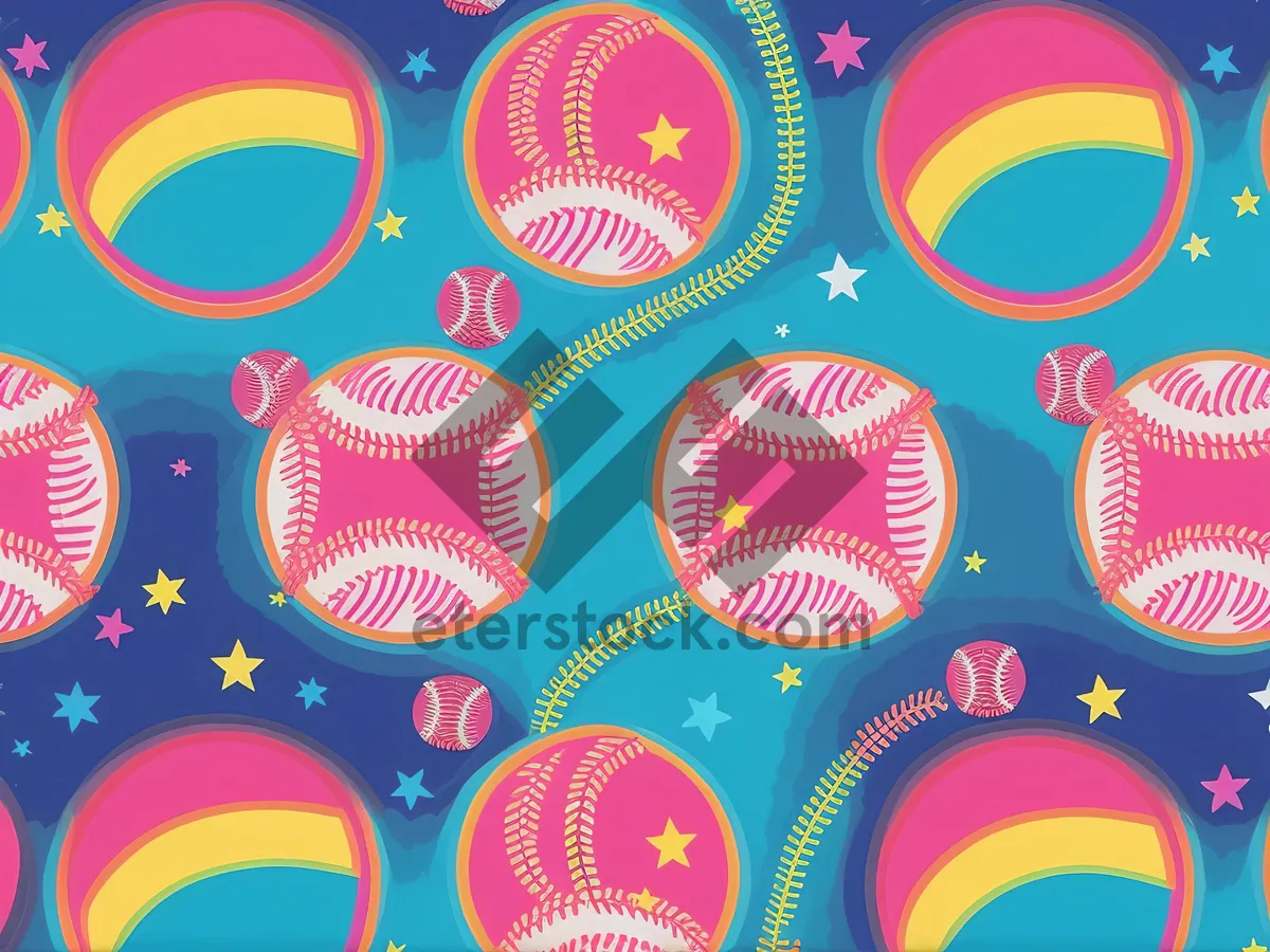 Picture of Colorful Retro Circle Design Element Card Textures