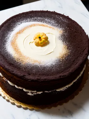 Delicious Winter Squash Cake with Chocolate Cream