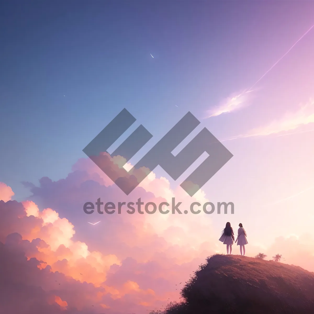 Picture of Heavenly Sunset: Vibrant Sky and Sun