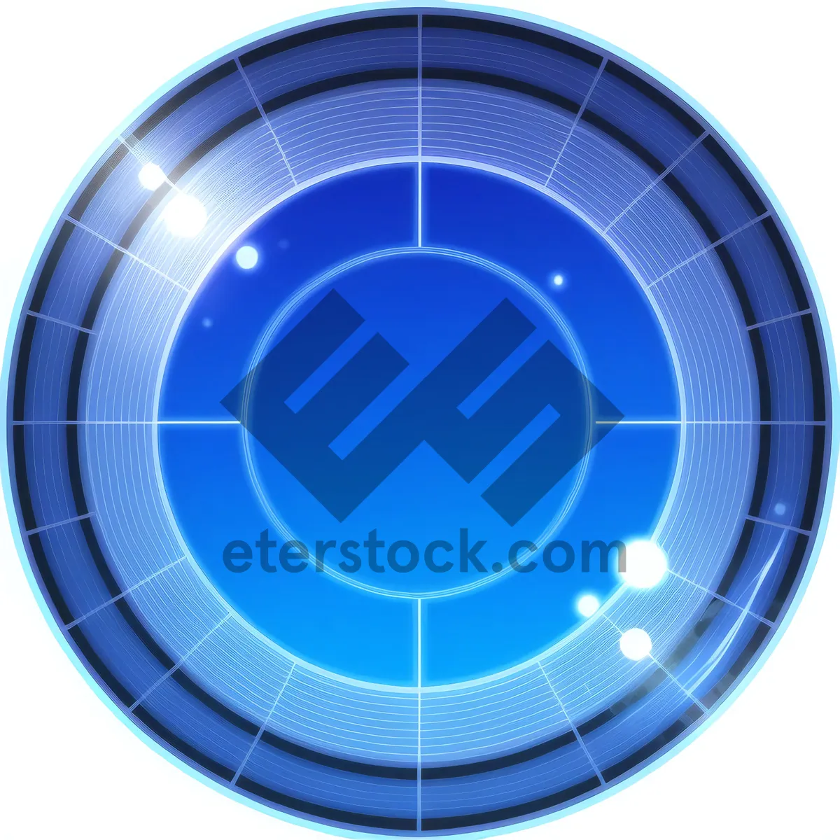 Picture of Glossy Round Grid Button Icon