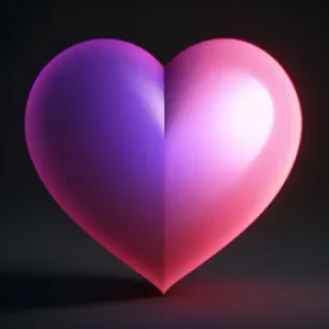 Romantic Love Symbol in Colorful Shiny Heart Design