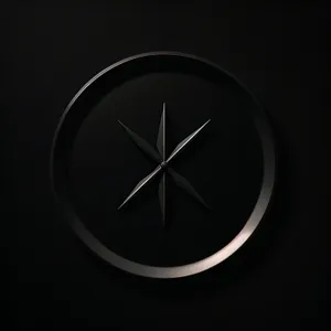 Shiny Round Black Analog Wall Clock Icon