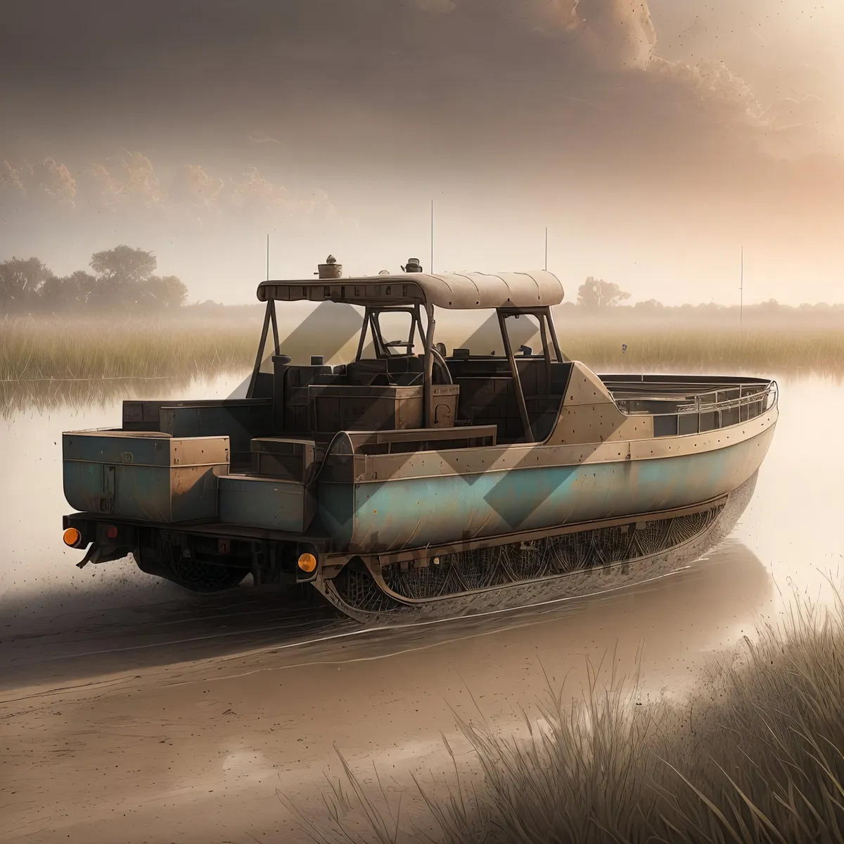 Picture of Nautical Transport: Ocean-bound Hovercraft Ship