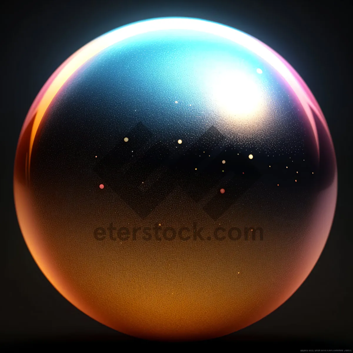 Picture of Stellar Orb: Celestial Moon in the Vast Cosmos