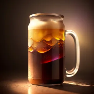 Refreshing Golden Lager in Transparent Glass Cup