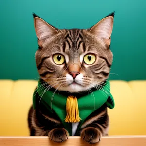 Fluffy Gray Tabby Kitty with Adorable Whiskers