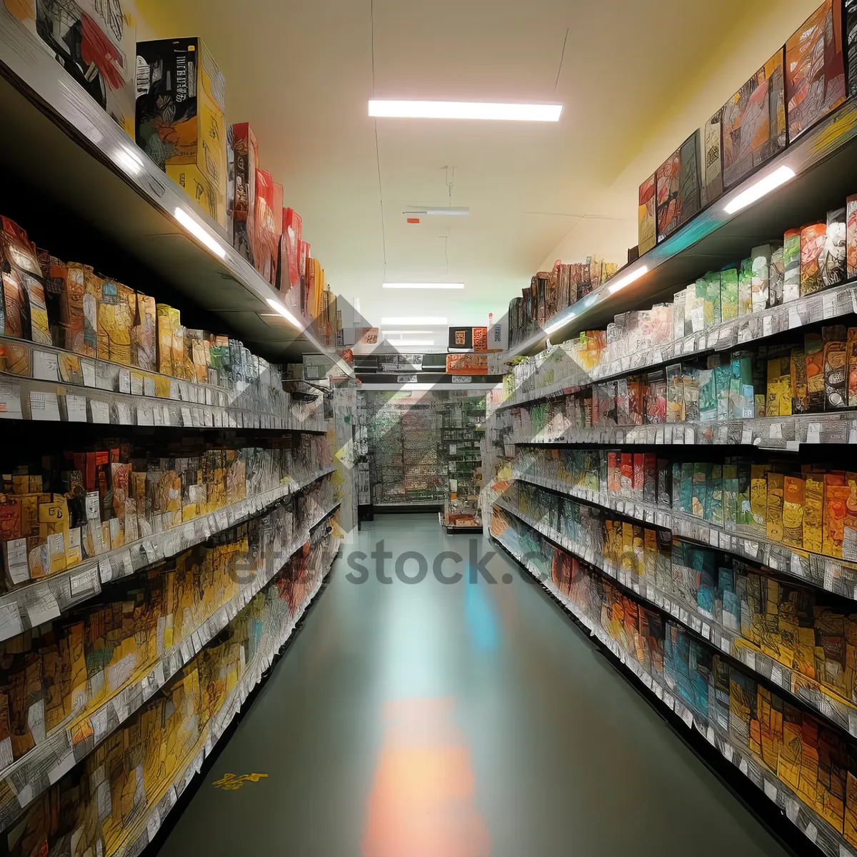 Picture of Supermarket Interior - Aisle of Choices