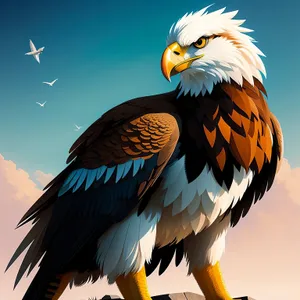 Wild Hunter: Majestic Bald Eagle Soaring with Sharp Beak