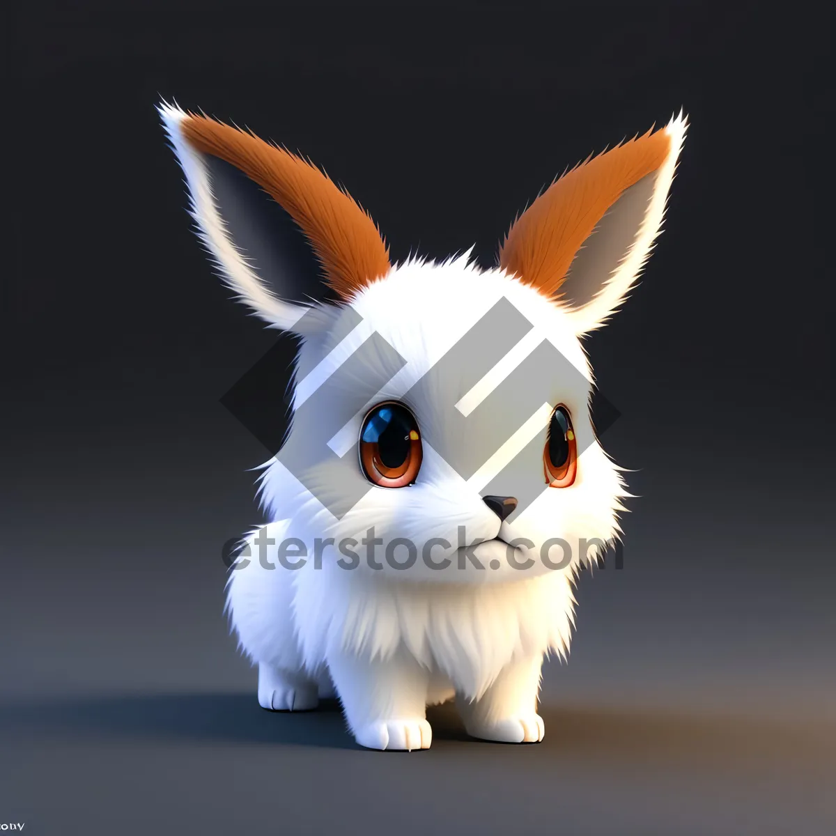 Picture of Cute Fluffy Bunny with Adorable Ears