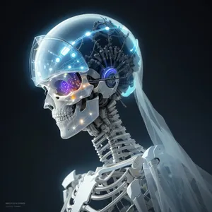 3D human skeleton model of planet Earth