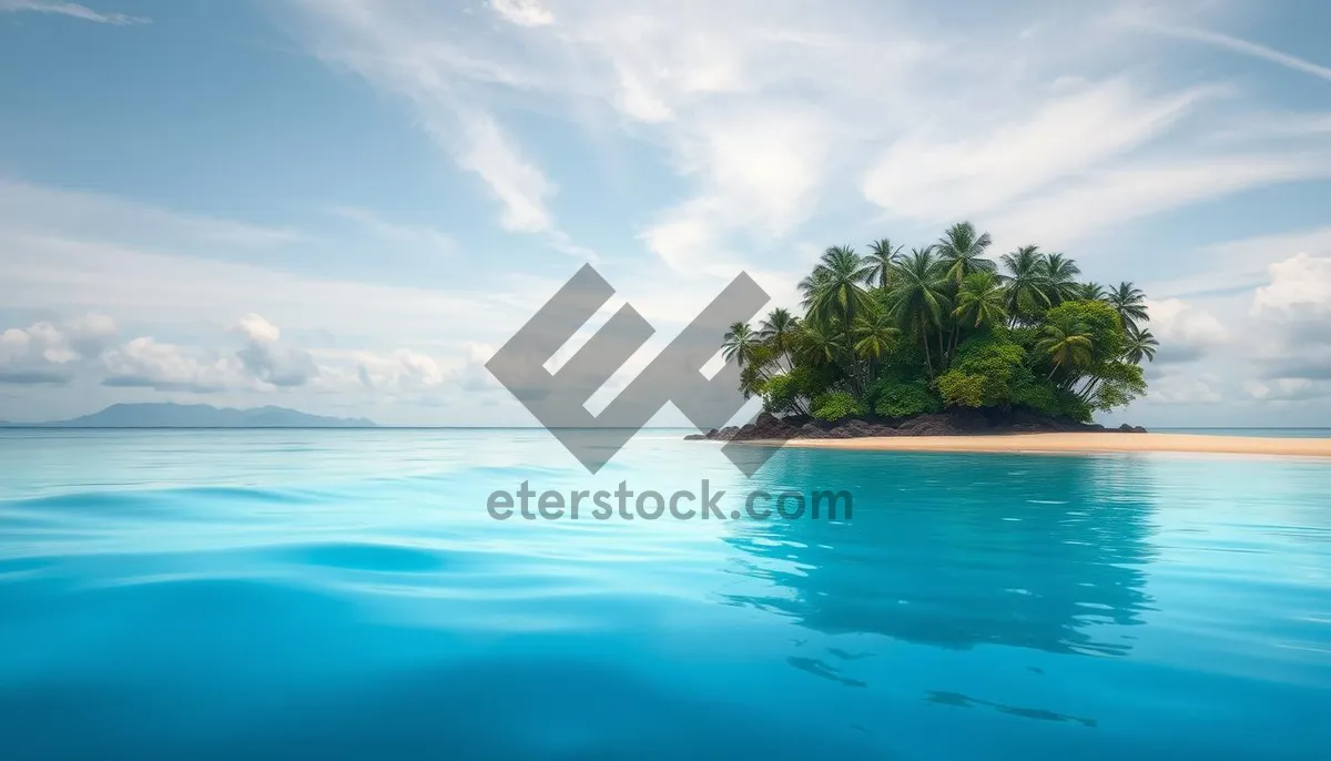 Picture of Tropical paradise beach relaxation under sunny skies