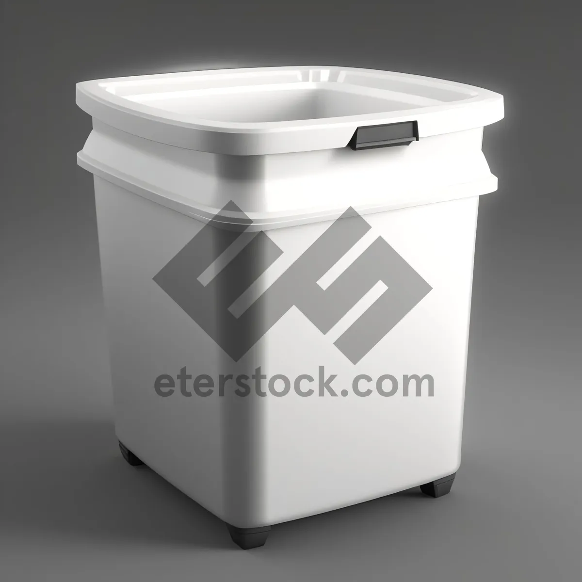 Picture of 3D Plastic Object Container Ashcan Bin Shredder