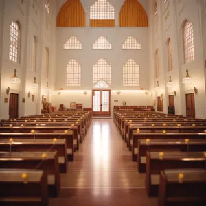 Historic Cathedral Interior with Ornate Altar