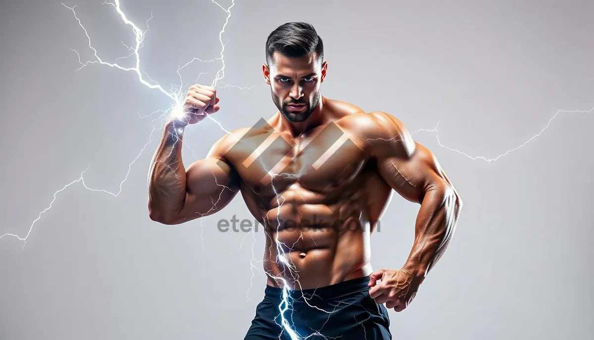 Picture of Fit male model posing in studio