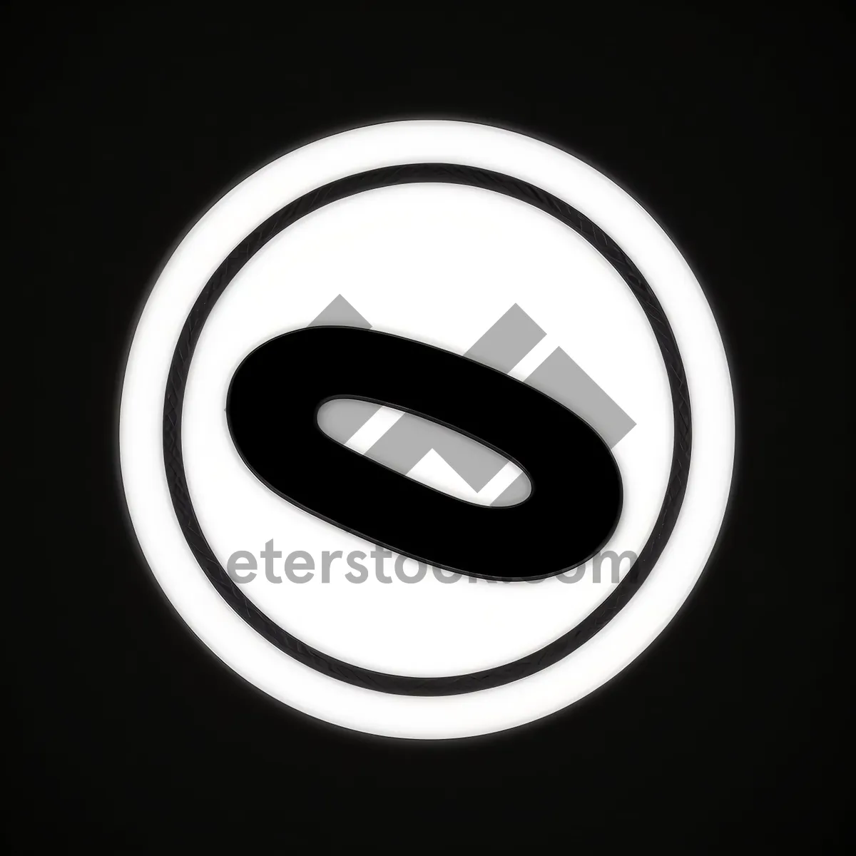 Picture of Shiny Black 3D Circle Button Icon